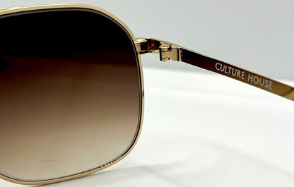 Culture House No. 375 – Vintage Japanese Deadstock Sunglasses | W| New, Custom Tobacco Gradient Lenses (Titan-P)