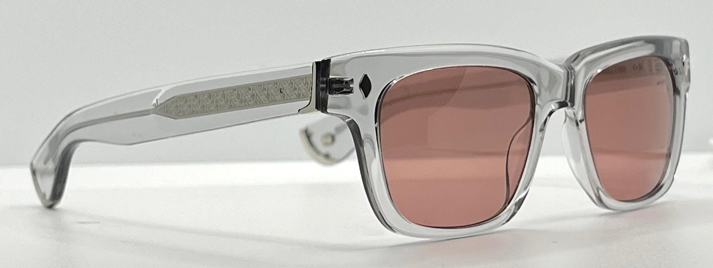 Garrett Leight X Officine Générale Ogx Crystal W|New, Solid Rose Custom Tinted Lenses