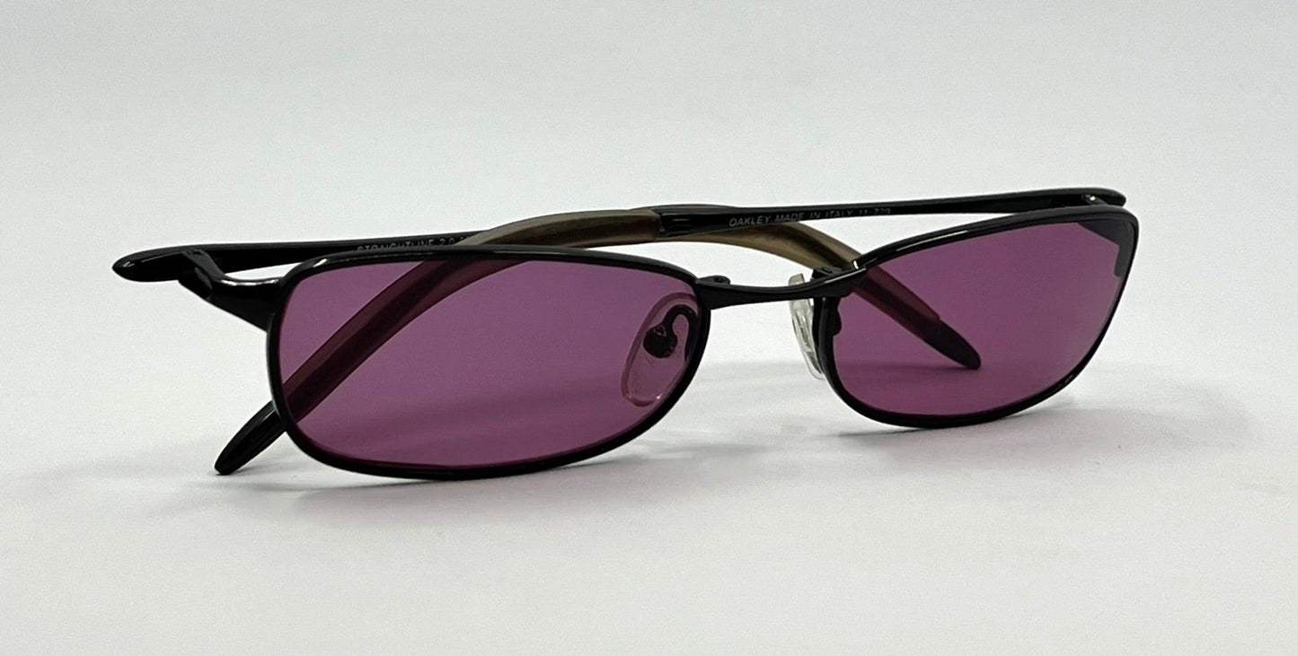 Oakley Straightline 2.0 11-729 Y2k Sunglasses w|New Purple Tinted Custom Lenses