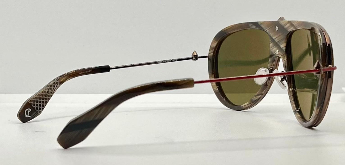 Christian Louboutin Lb0004 62N-Greggo Sunglasses - Brown Horn|Bronze-Zeiss Lenses-Italy-61Mm