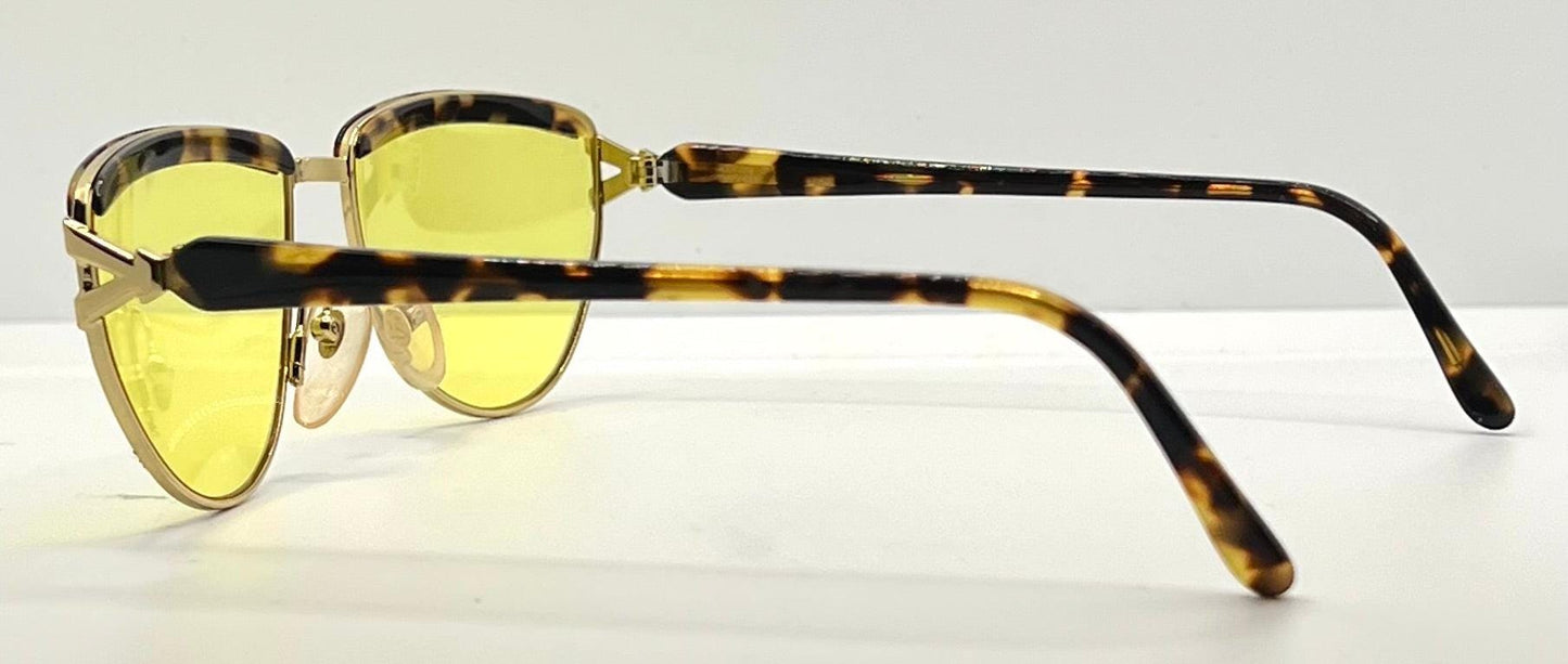 Kador Mod. K 80 Vintage Italian Sunglasses W|New Yellow Custom Lenses-57Mm