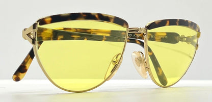 Kador Mod. K 80 Vintage Italian Sunglasses W|New Yellow Custom Lenses-57Mm