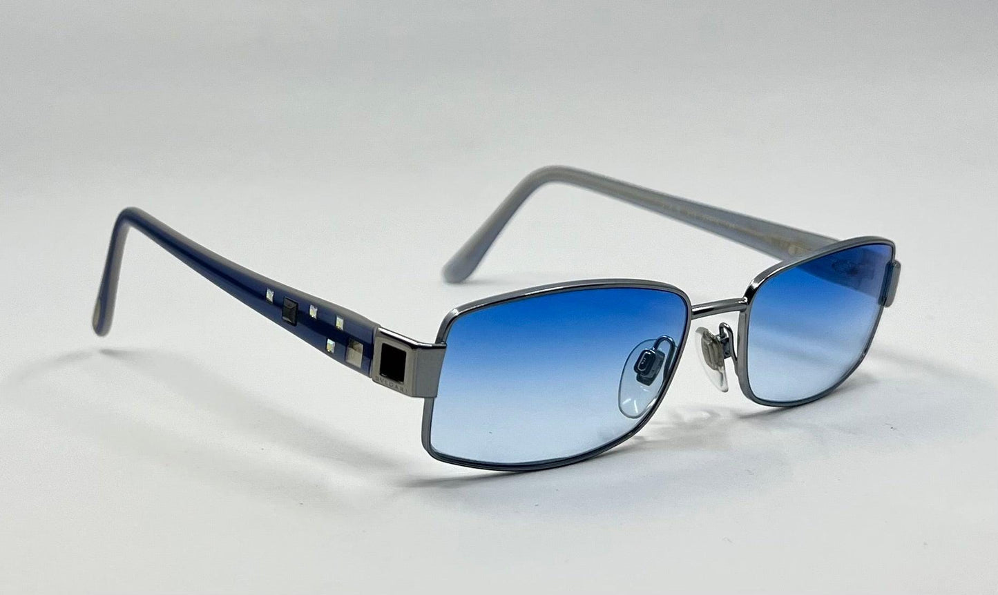 Bvlgari 276-B 213 Vintage Y2K Jewled Sunglasses W|New Blue Gradient Custom Tints Lenses