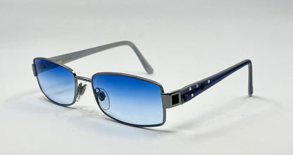 Bvlgari 276-B 213 Vintage Y2K Jewled Sunglasses W|New Blue Gradient Custom Tints Lenses