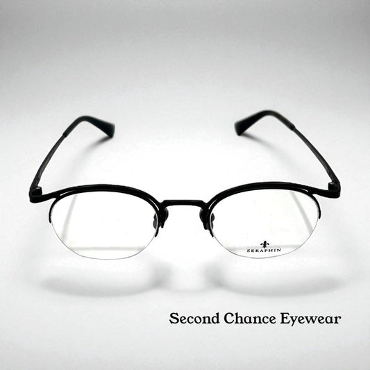 Seraphin Duval 8523 Eyeglasses Titanium Black 47-22-145|Handmade Japan-New