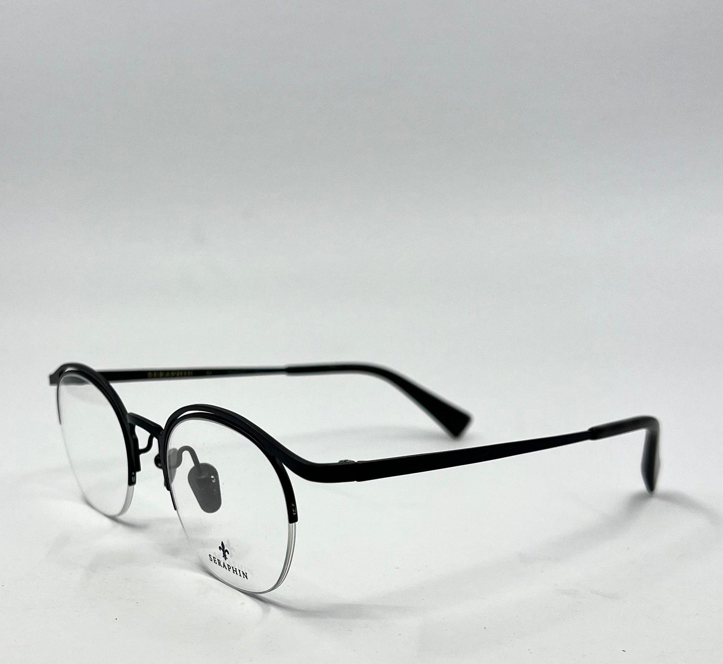 Seraphin Duval 8523 Eyeglasses Titanium Black 47-22-145|Handmade Japan-New