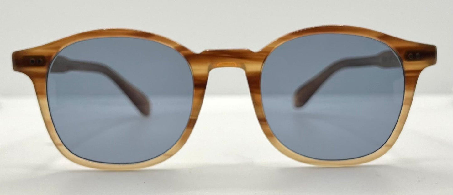 Garrett Leight Riley Btf Sunglasses W|New Pacific Blue Custom Lenses-Full Kit-Unworn-48Mm