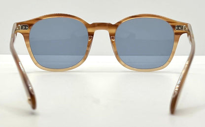 Garrett Leight Riley Btf Sunglasses W|New Pacific Blue Custom Lenses-Full Kit-Unworn-48Mm