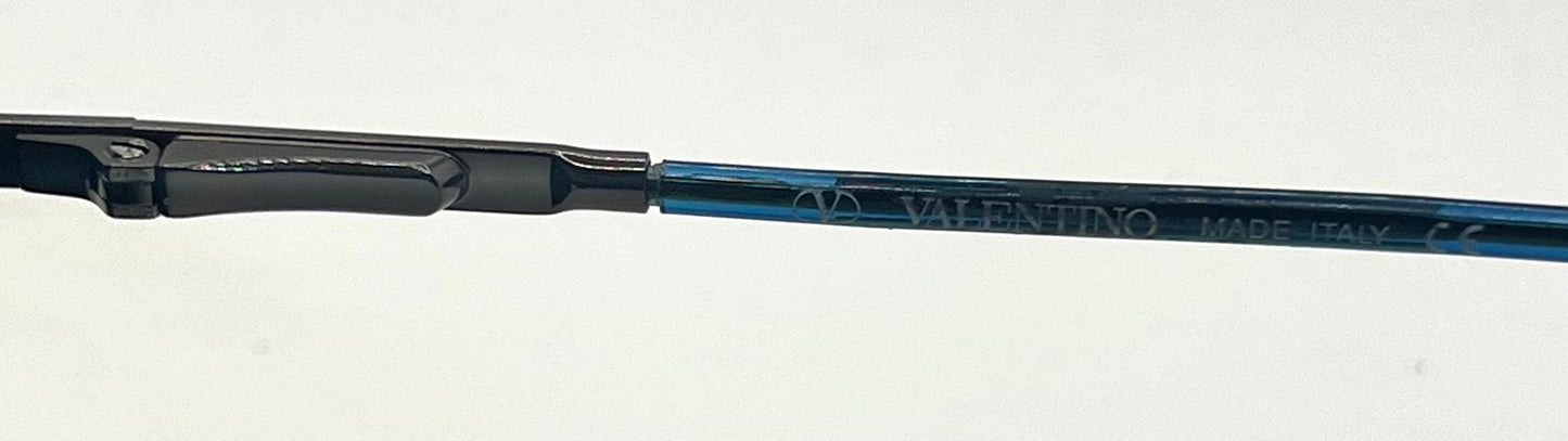 Valentino V708 649 – Sapphire Blue Vintage Sunglasses–Nos-Spring Hinges-Italy