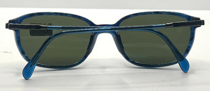 Valentino V708 649 – Sapphire Blue Vintage Sunglasses–Nos-Spring Hinges-Italy