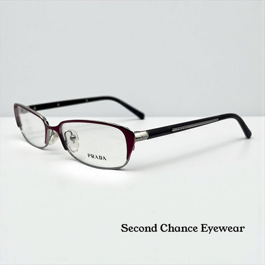 Prada Vpr 5-O Optical Frame – Italian Made – Size 54-16-135 – Burgundy