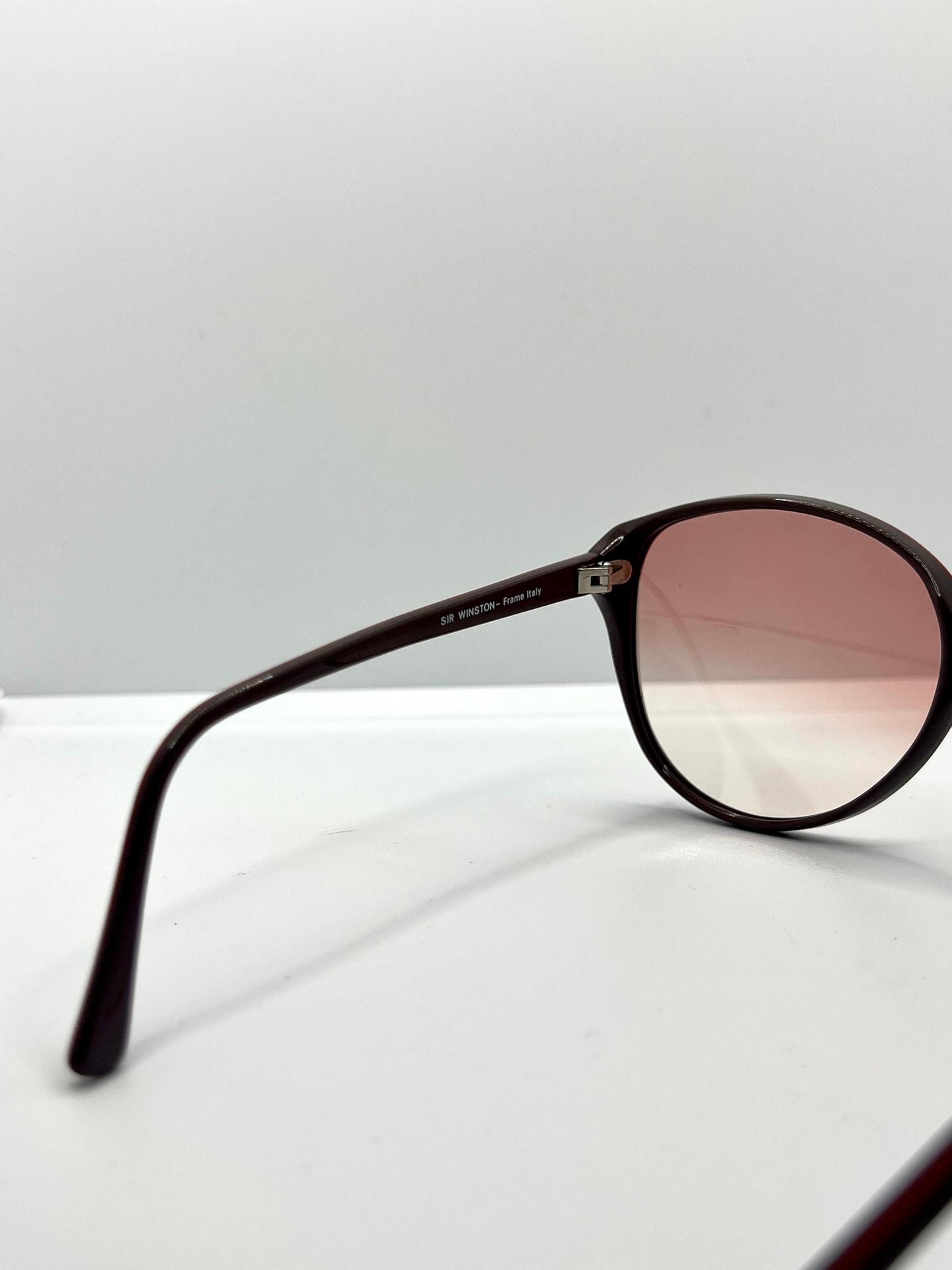 Sir Winston 3491-Vintage Sunglasses-Rosé Smoke Fade Lenses-Deadstock-Italy