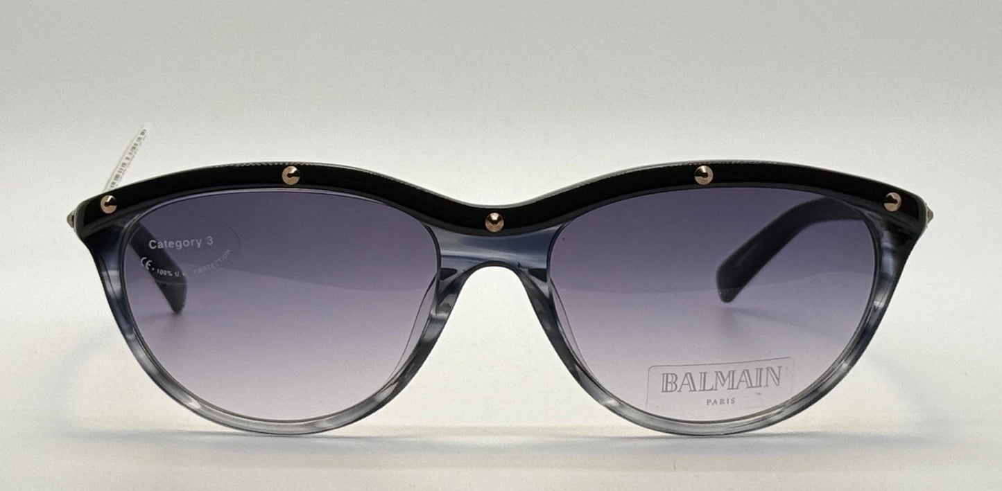 Brand New|Uworn Deadstock Balmain Bl 2007 Sunglasses – Made In France, Black|Smoky Grey