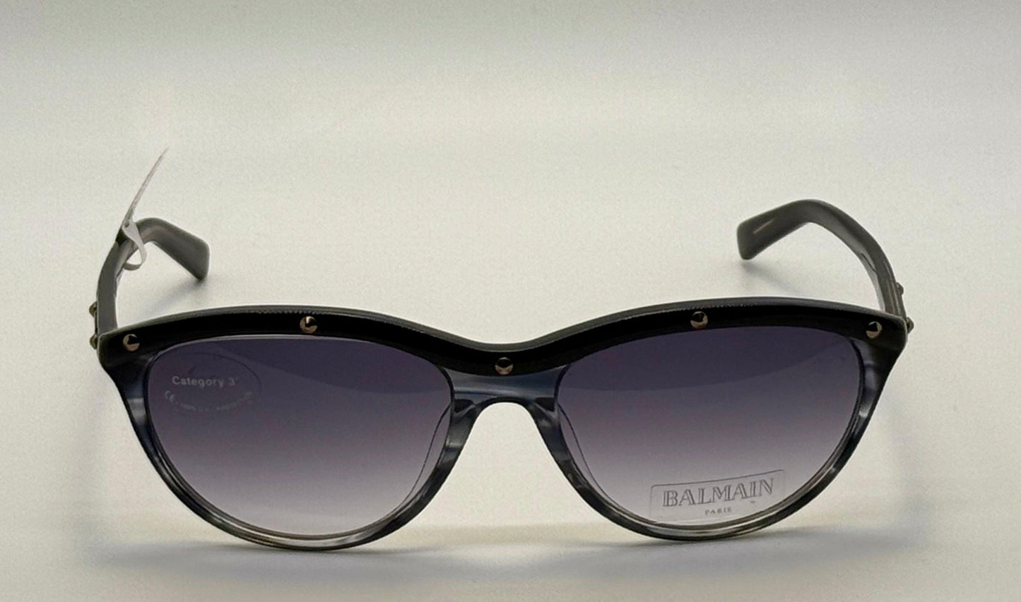 Brand New|Uworn Deadstock Balmain Bl 2007 Sunglasses – Made In France, Black|Smoky Grey
