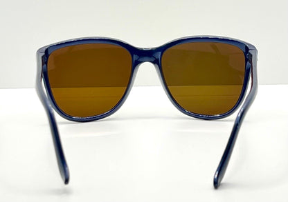 Mira 10 Vintage Sunglasses Blue Frame-Yellow Mirrored Glass Lenses-Deadstock-France