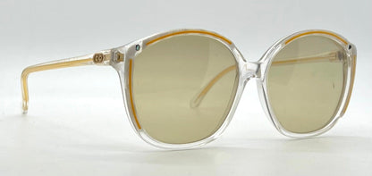 Apology Design by Cecilio Orsini “Rapsodia 2” Vintage Sunglasses w|New, Custom Clear Gold Lenses-Deadstock
