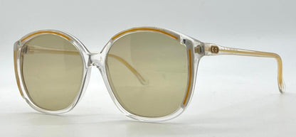 Apology Design by Cecilio Orsini “Rapsodia 2” Vintage Sunglasses w|New, Custom Clear Gold Lenses-Deadstock