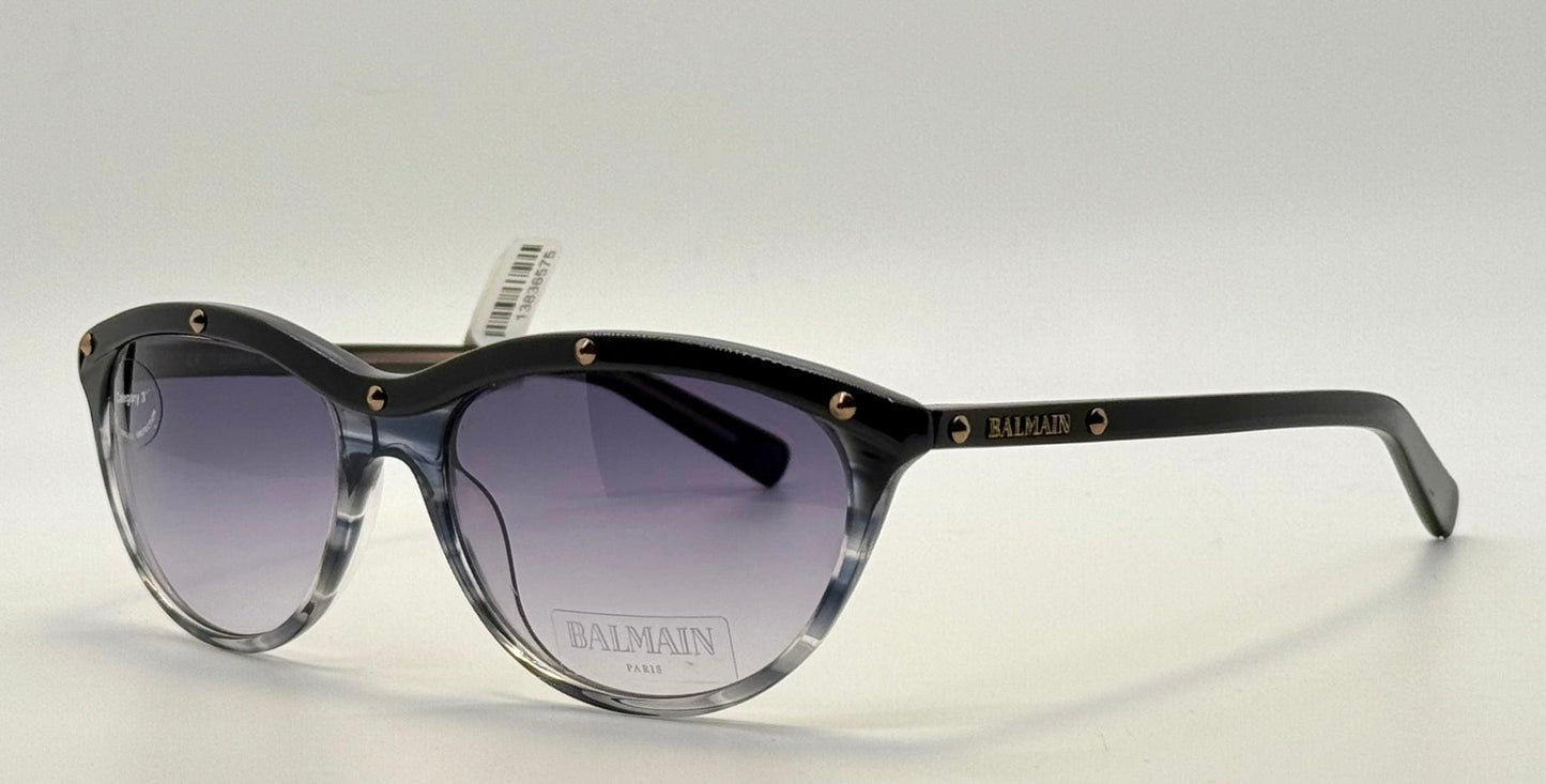 Brand New|Uworn Deadstock Balmain Bl 2007 Sunglasses – Made In France, Black|Smoky Grey