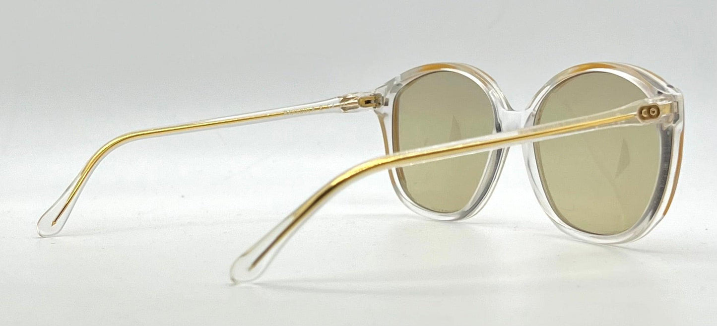 Apology Design by Cecilio Orsini “Rapsodia 2” Vintage Sunglasses w|New, Custom Clear Gold Lenses-Deadstock