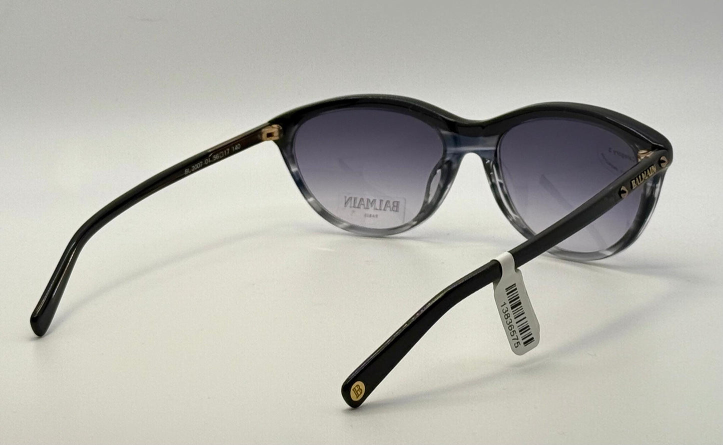 Brand New|Uworn Deadstock Balmain Bl 2007 Sunglasses – Made In France, Black|Smoky Grey