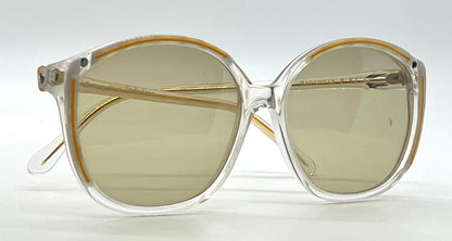Apology Design by Cecilio Orsini “Rapsodia 2” Vintage Sunglasses w|New, Custom Clear Gold Lenses-Deadstock