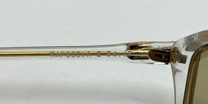 Apology Design by Cecilio Orsini “Rapsodia 2” Vintage Sunglasses w|New, Custom Clear Gold Lenses-Deadstock