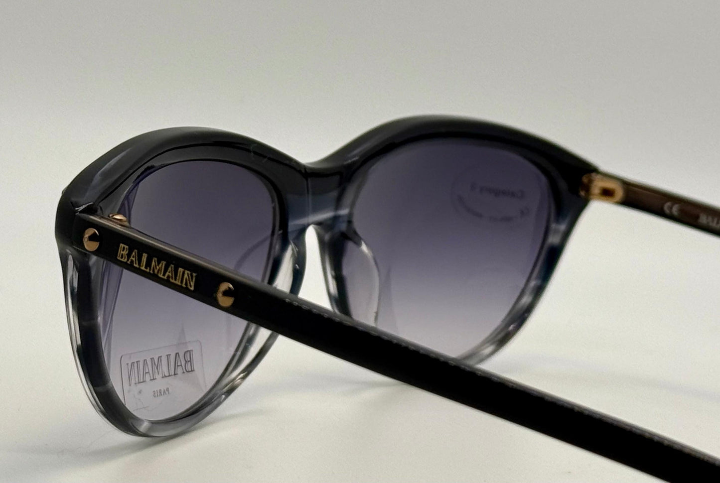 Brand New|Uworn Deadstock Balmain Bl 2007 Sunglasses – Made In France, Black|Smoky Grey