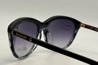 Brand New|Uworn Deadstock Balmain Bl 2007 Sunglasses – Made In France, Black|Smoky Grey