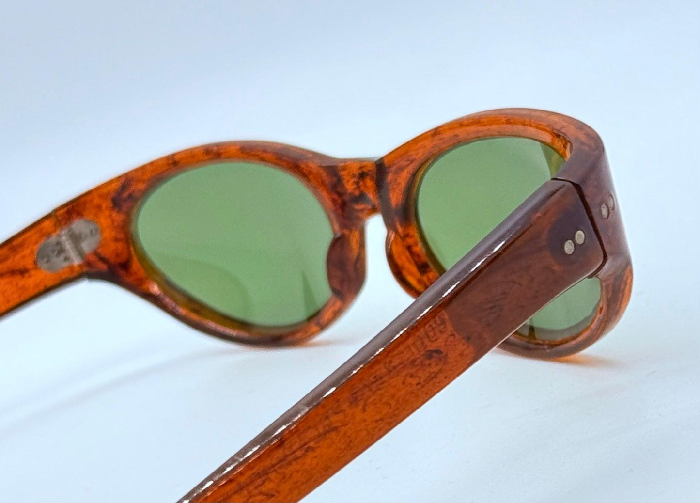 Cool-Ray Polaroid 125 Vintage Sunglasses W|New, Custom Bottle Green Lenses