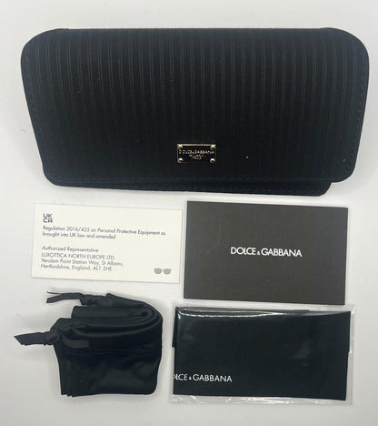 Dolce & Gabbana Dg4281 2924|6G Smoke Grey Sunglasses Silver Mirror Lens Full Kit Italy