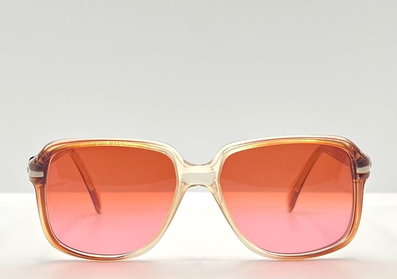Fr 150 – Vintage European Amber Sunglasses W|New, Custom Gradient Rose Lenses