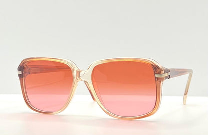 Fr 150 – Vintage European Amber Sunglasses W|New, Custom Gradient Rose Lenses