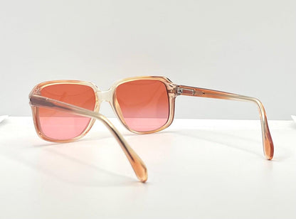 Fr 150 – Vintage European Amber Sunglasses W|New, Custom Gradient Rose Lenses