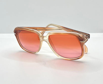 Fr 150 – Vintage European Amber Sunglasses W|New, Custom Gradient Rose Lenses