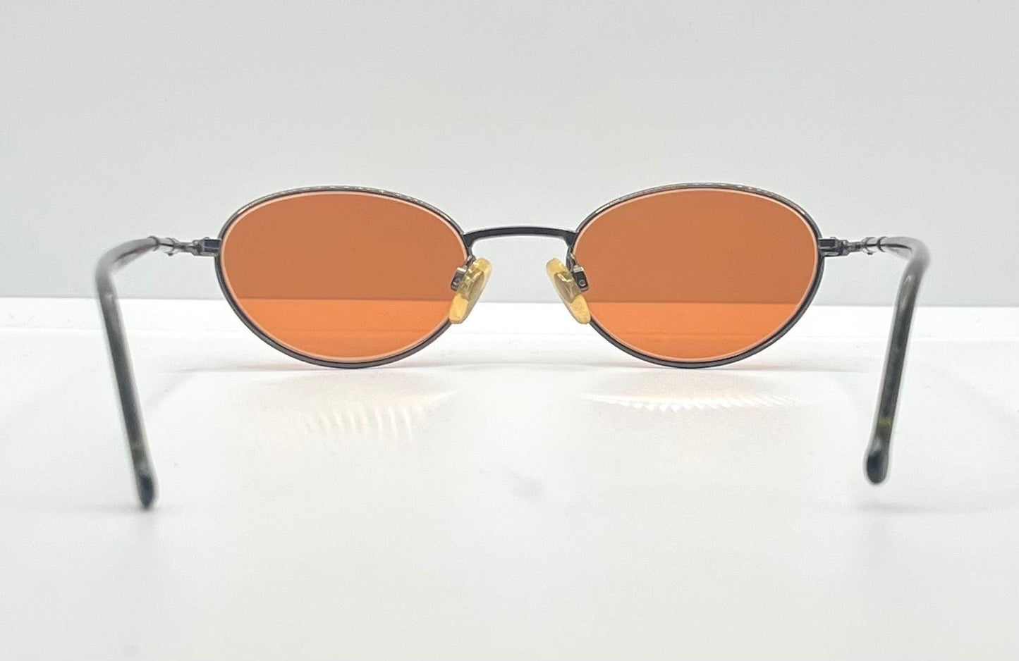 Vintage Revo 1121 Oval Gunmetal Sunglasses – Spring Hinges – Custom Day|Night Tint Lenses – 45-20-135 – Made In Italy