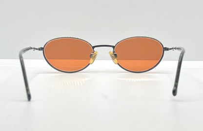 Vintage Revo 1121 Oval Gunmetal Sunglasses – Spring Hinges – Custom Day|Night Tint Lenses – 45-20-135 – Made In Italy