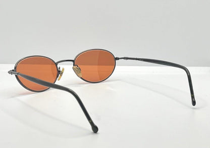Vintage Revo 1121 Oval Gunmetal Sunglasses – Spring Hinges – Custom Day|Night Tint Lenses – 45-20-135 – Made In Italy