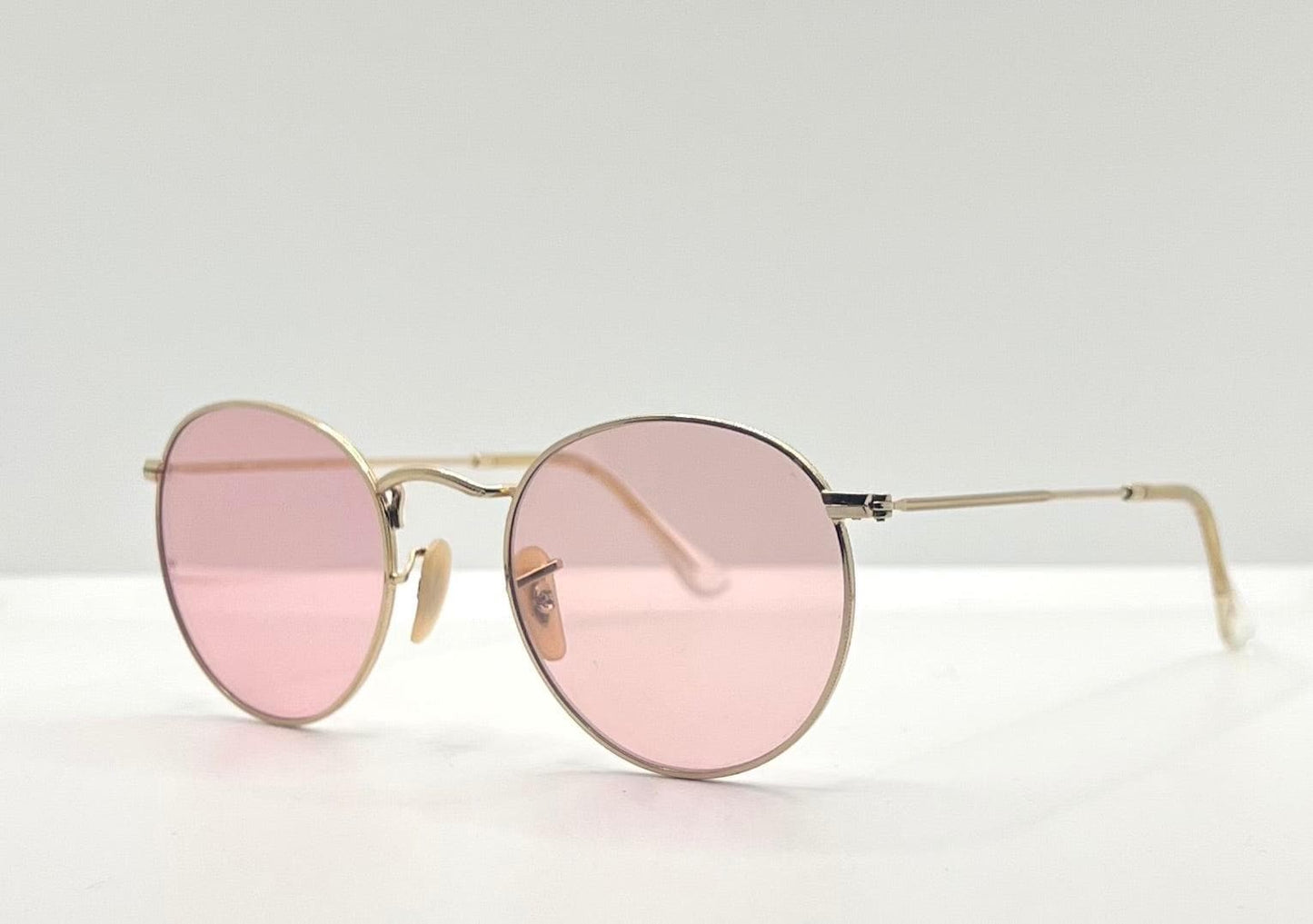 Deadstock Ray-Ban Rb3447 Gold – Pink Champagne Tint Custom Lenses