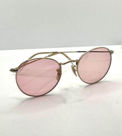 Deadstock Ray-Ban Rb3447 Gold – Pink Champagne Tint Custom Lenses