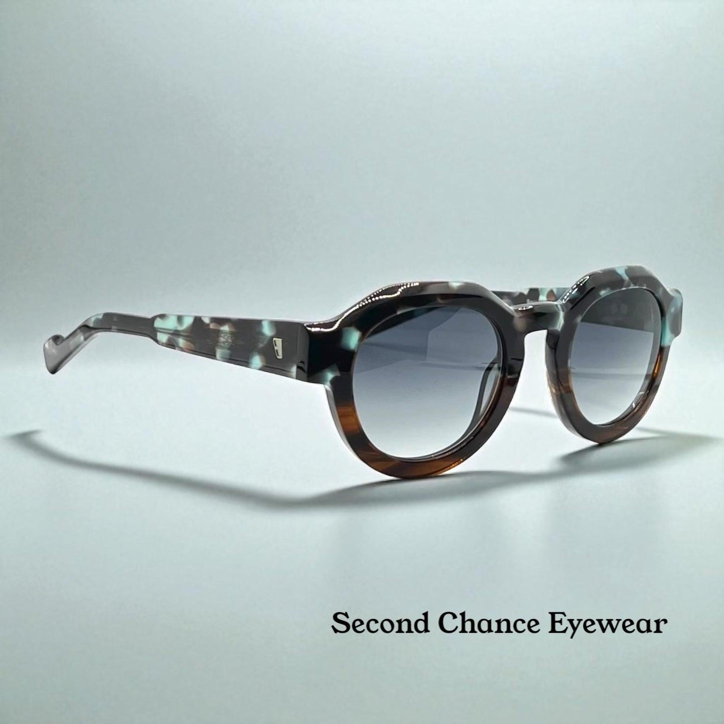 Entourage of 7 “Serrano” 09-04 Sunglasses-Blue Granite|Tortoise-Handmade in Japan-New|Unworn-Full Kit