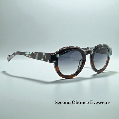 Entourage of 7 “Serrano” 09-04 Sunglasses-Blue Granite|Tortoise-Handmade in Japan-New|Unworn-Full Kit