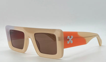 Off-White Oeri069 Beige|Orange Sunglasses-50Mm-New|Unworn-Full Kit –Italy