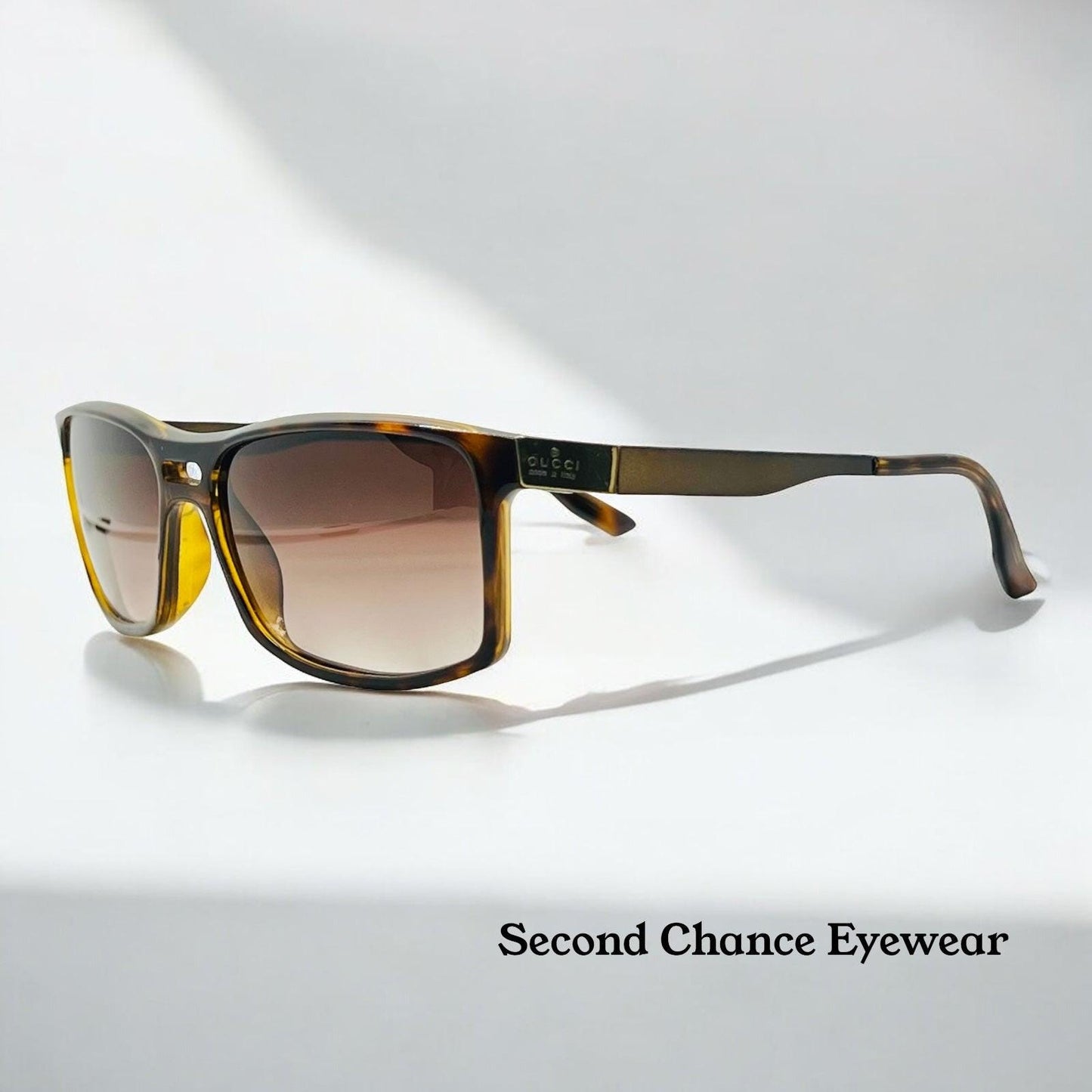 Gucci Gg1588|S Qzuej Tortoise Wrap Sunglasses W|New, Custom Gradient Lenses-Original Case-Italy