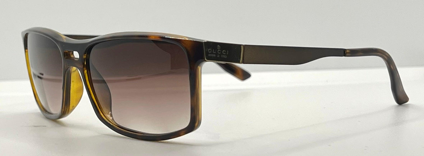 Gucci Gg1588|S Qzuej Tortoise Wrap Sunglasses W|New, Custom Gradient Lenses-Original Case-Italy