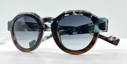 Entourage of 7 “Serrano” 09-04 Sunglasses-Blue Granite|Tortoise-Handmade in Japan-New|Unworn-Full Kit