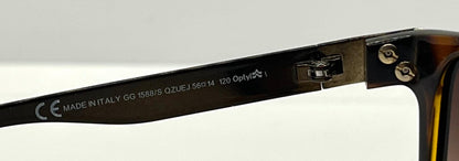 Gucci Gg1588|S Qzuej Tortoise Wrap Sunglasses W|New, Custom Gradient Lenses-Original Case-Italy