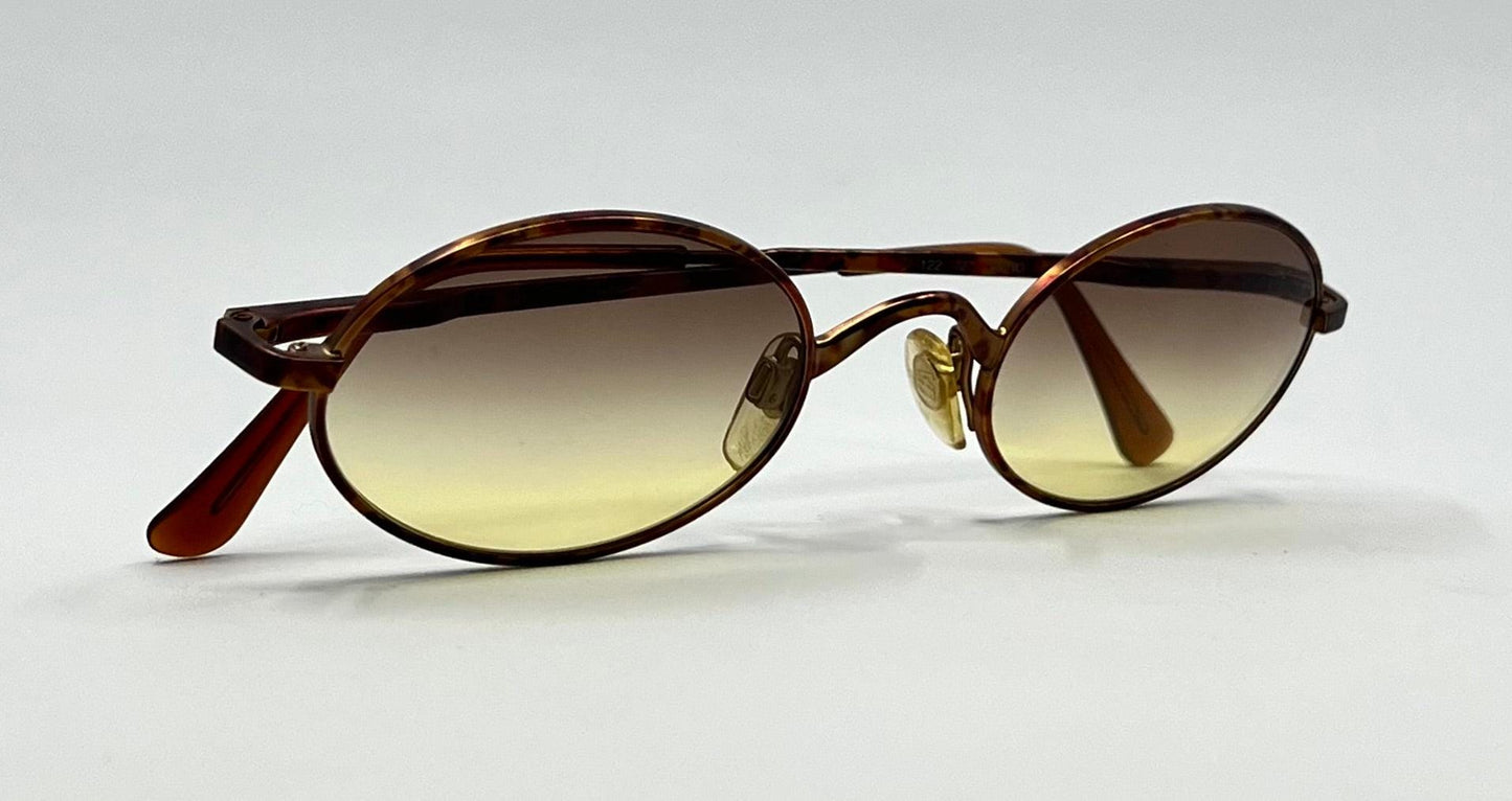 Giorgio Armani 122 727 Vintage Round Sunglasses W|New Gradient Tinted Custom Lenses-Unworn|Deadstock