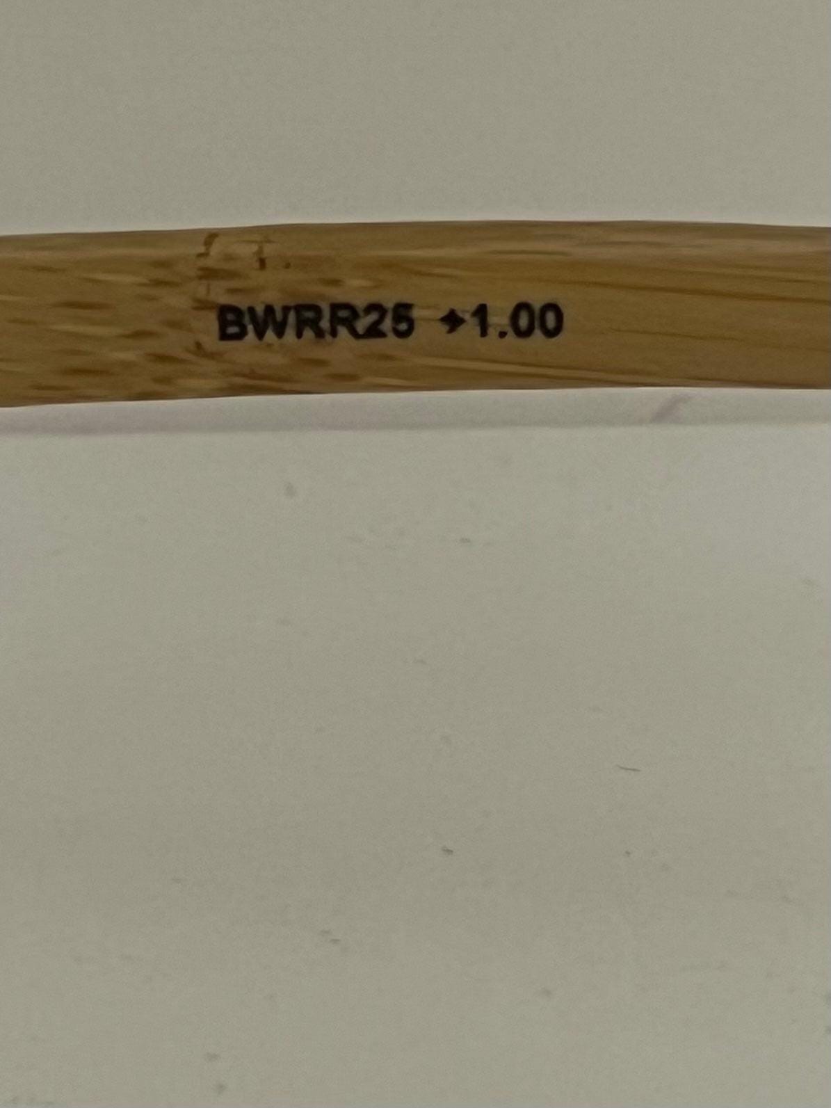 Georgio Caponi Genuine Bamboo Wood Unisex Rimless Readers W| Magnification Brand New