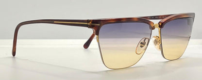 Versace 343 747 Vintage Half-Rim Sunglasses w|New Gradient Custom Tinted Lenses-56mm