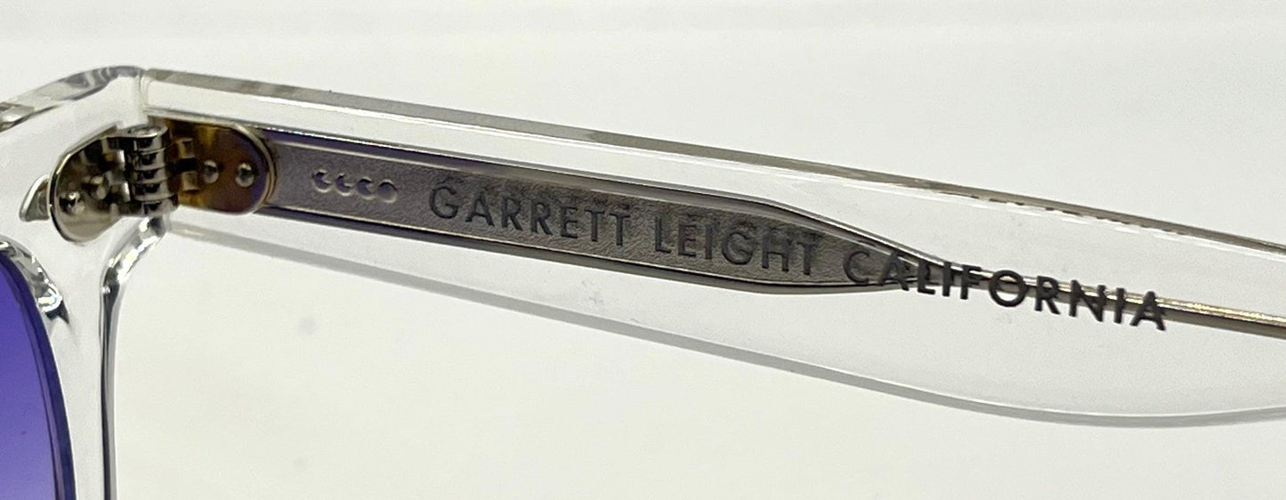 Garrett Leight Canter Cr Crystal Sunglasses W|New Violet Fade Custom Lenses-47Mm-New|Unworn